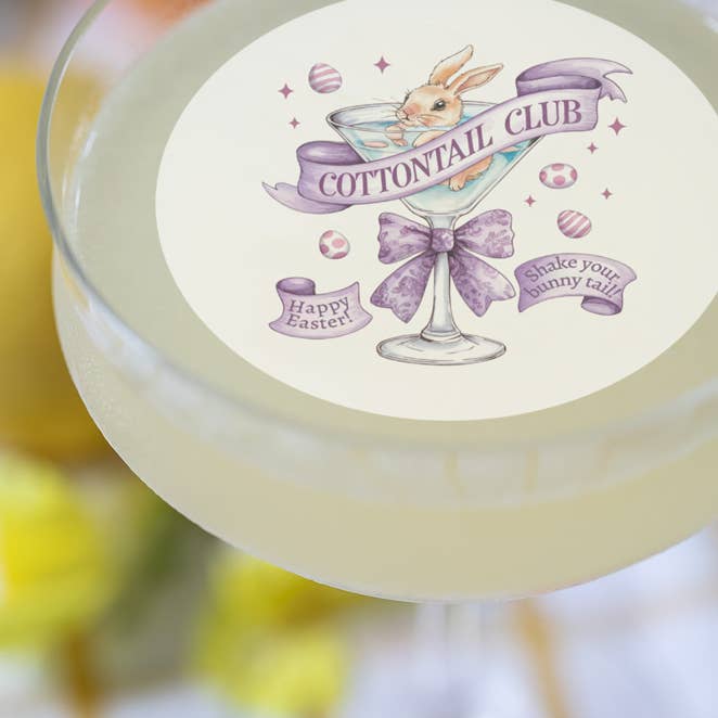 Cottontail Club Edible Drink Toppers Decor, Easter Coquette for wholesale by Homespun Parties