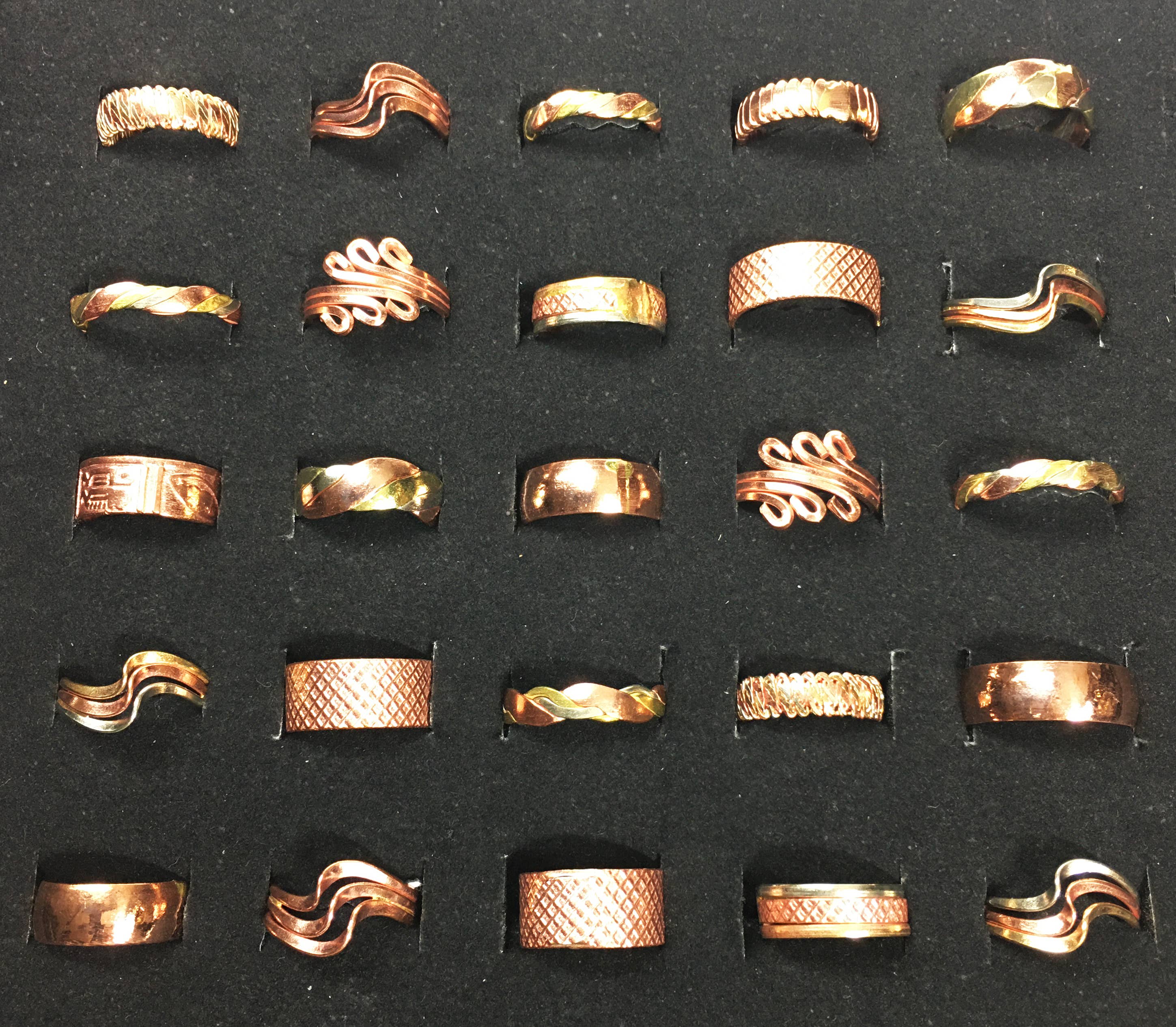 Copper ring US Ring size 10 1/2 Chainmail Euro 4 in 1 pattern Handmade