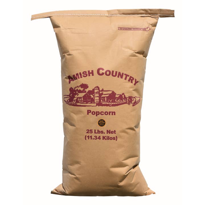 25lb. Bag of Baby Yellow Popcorn for wholesale by Amish Country Popcorn
