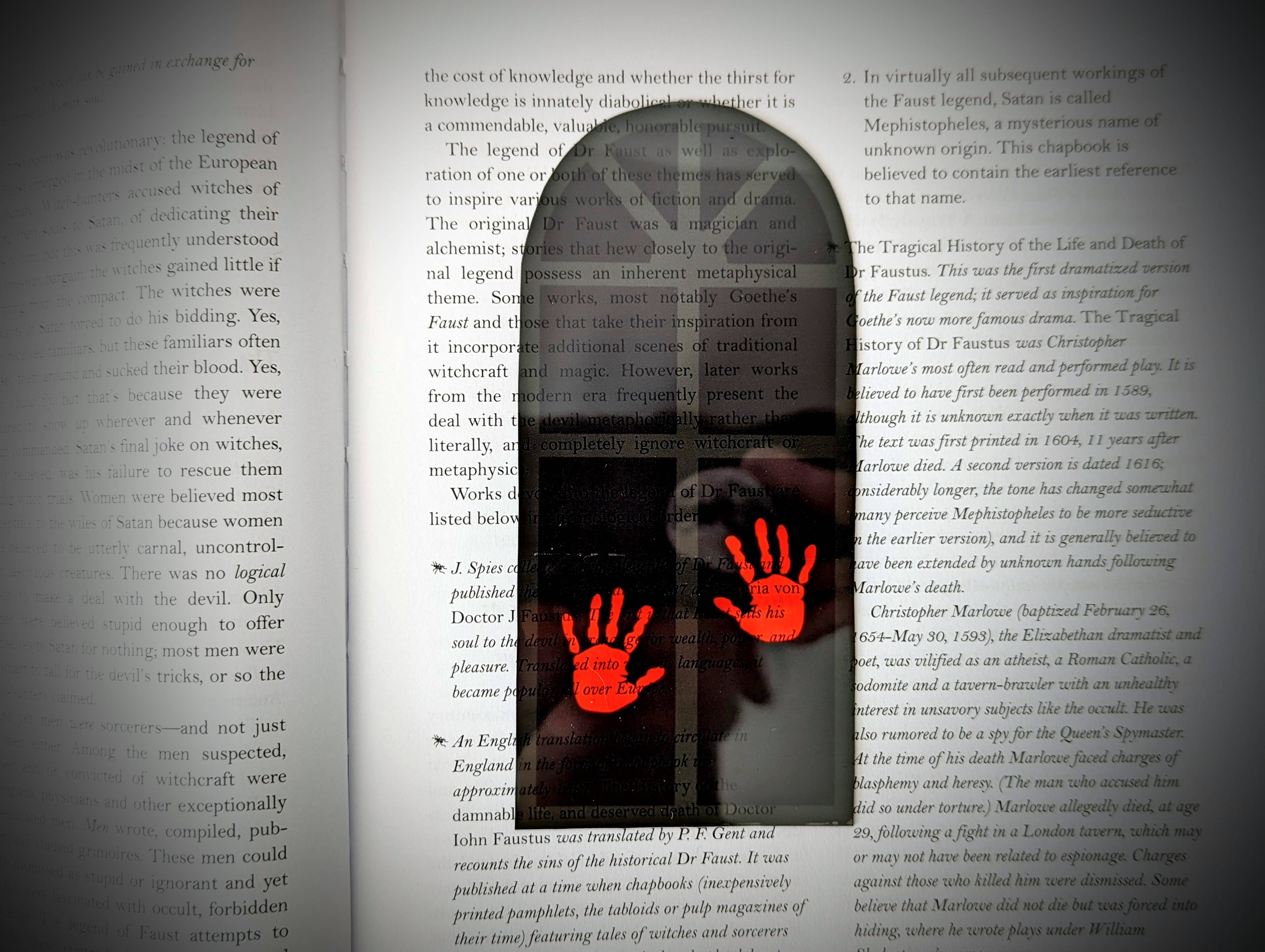 Dark Veinlet - Venta al por mayor Marcapáginas - Marcapáginas transparente, ventana de Halloween, gótico, horror gótico1