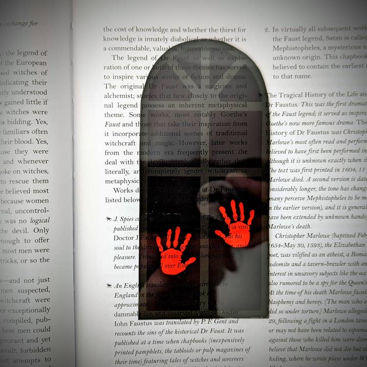 Dark Veinlet - Venta al por mayor Marcapáginas - Marcapáginas transparente, ventana de Halloween, gótico, horror gótico1