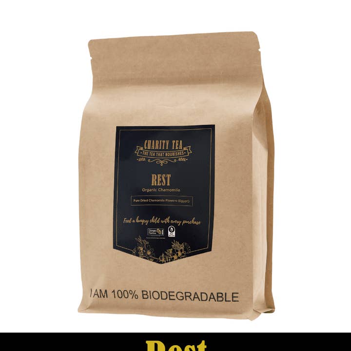 100 Teebeutel Rest - Bio-Kamillentee für den Großhandel von Charity Tea