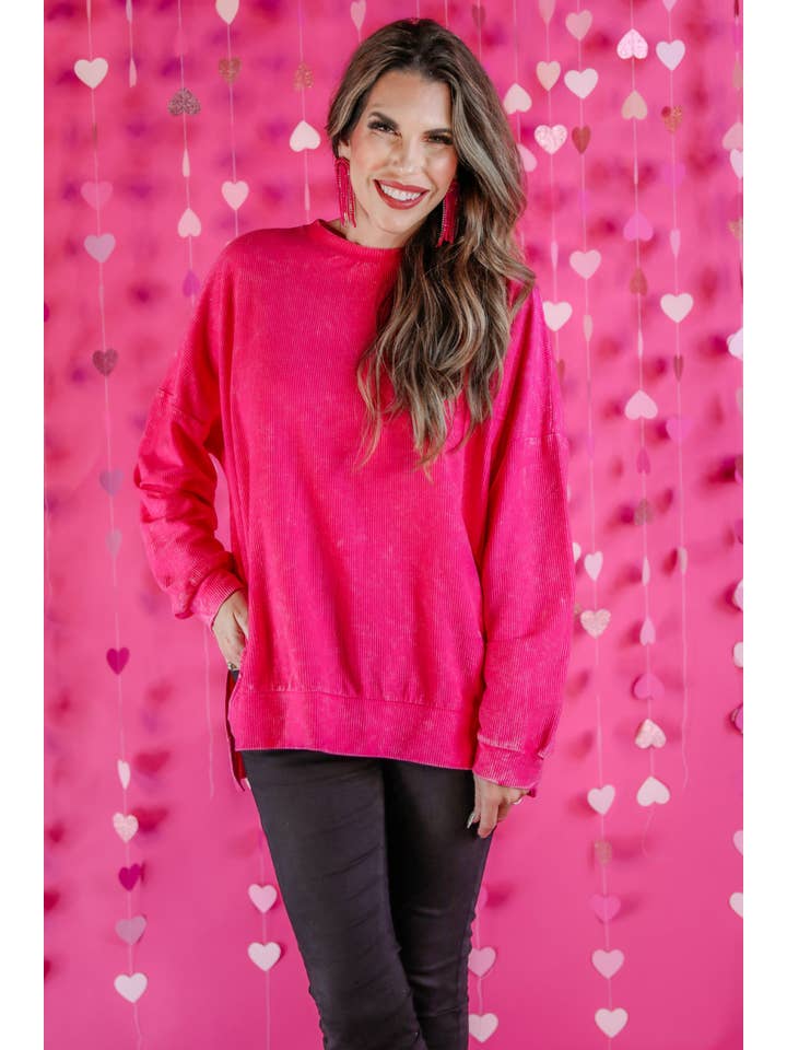 Jess Lea - Wholesale Sweatshirt - Women's - Alexis Corded Vintage Pullover