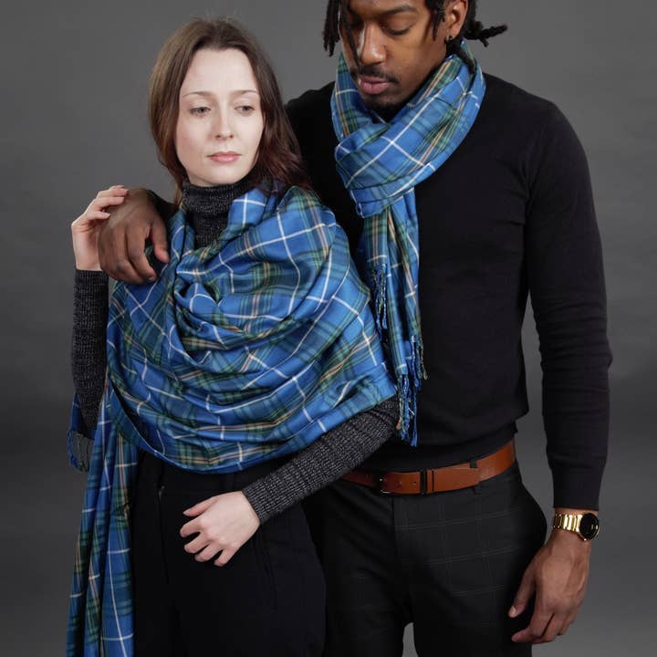 Patrick King Woollen Company - Vendita all'ingrosso Sciarpa - Uomo - Scialle/sciarpa in poliestere viscosa scozzese Nova Scotia4