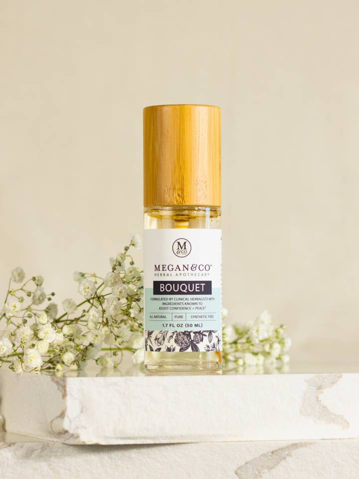 Bouquet Spritzer (50mL) – Confidence + Peace for wholesale by MEGAN & CO. Herbal Apothecary