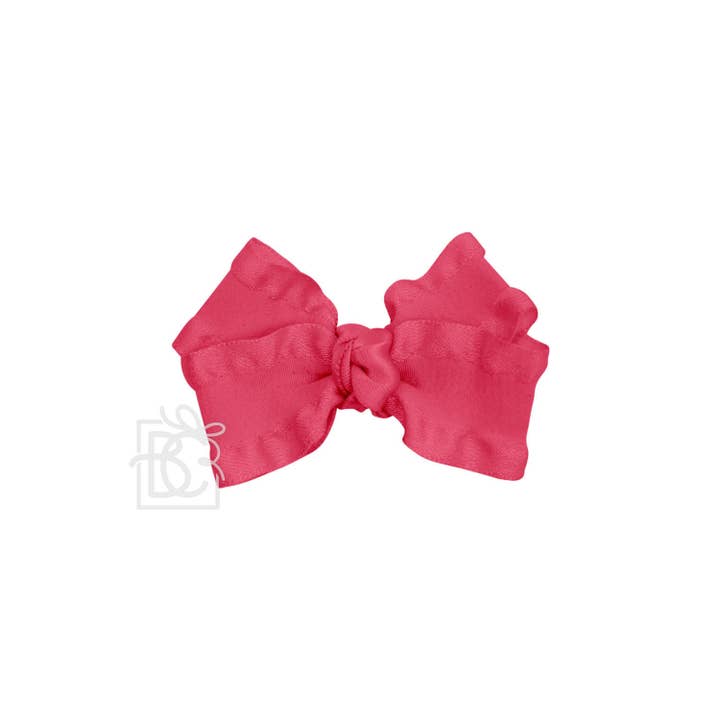 Beyond Creations, LLC - Wholesale Hair Bow - Kids - DOUBLE RUFFLE BOW ON CLIP71