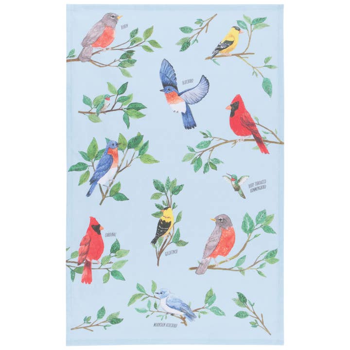 Now Designs by Danica - Wholesale Tea Towel - Birdsong Dishtowel3