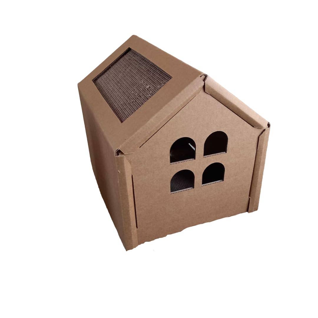 Designer Pet Products, LLC - Venta al por mayor Rascador - Gatos - Casa para gatos con rascadores – Tamaño mediano, duradera8