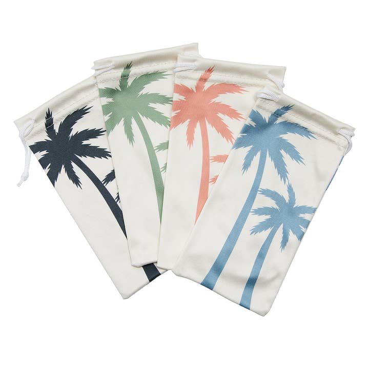 CASE-25-NEW- Palm Tree Design Assorted Colors for wholesale by Blue Planet Eco-Eyewear