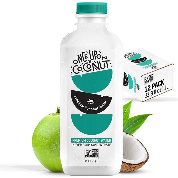 EcoQuality - Wholesale Flavoured/infused water (non-carbonated) - Once Upon A Coconut Original Hydrating Coconut Water 1 Liter Pack of 12