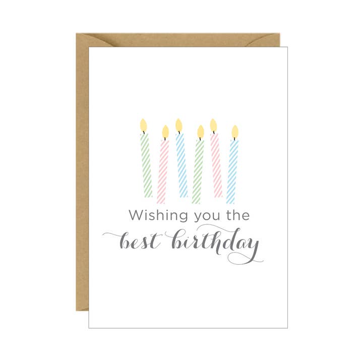 Birthday Candles Enclosure Card for wholesale by Idea Chic