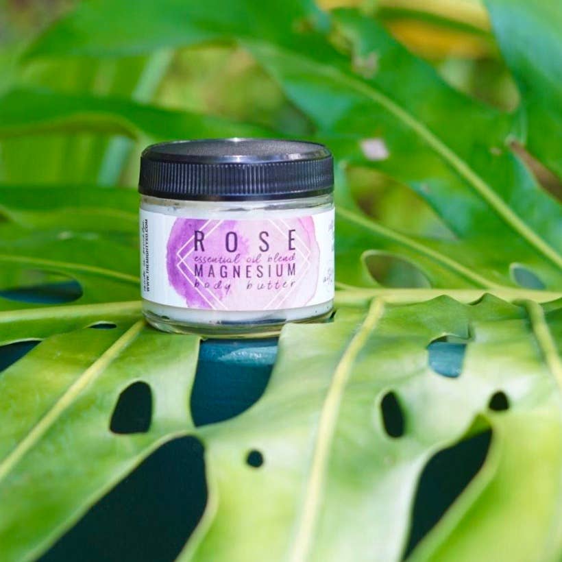 The Mighty XO - Wholesale Body Balm/Butter - Rose Magnesium Body Butter - Self Care and Sleep Support6