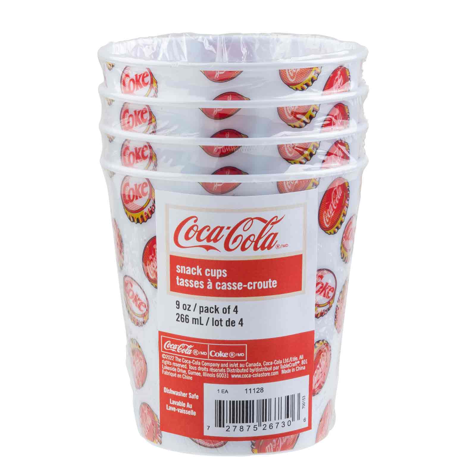 TableCraft Products Company - Wholesale Disposable Cup - Coca-Cola "Pop!" 9 oz Snack Cups, Pack of 46