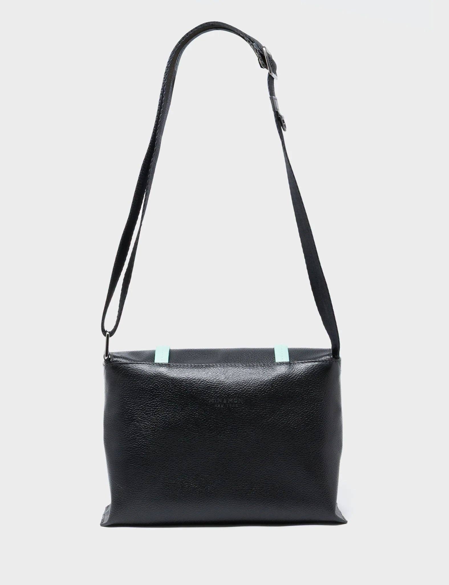 Min & Mon - Wholesale Messenger Bag - Women's - Victor Black Small Messenger Bag - Pigeonista Embroidery2