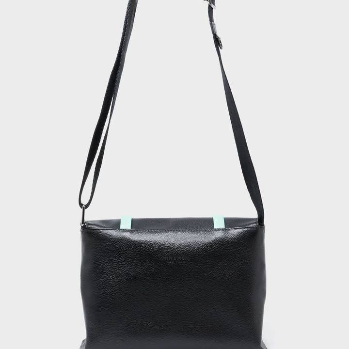 Min & Mon - Wholesale Messenger Bag - Women's - Victor Black Small Messenger Bag - Pigeonista Embroidery2