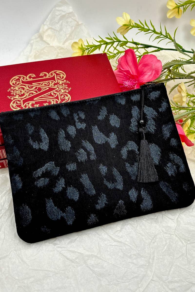 BYREN | ÉLINE L'ATELIER - Wholesale Toiletry Bag - Women's - Leopard sequin cotton makeup bag CY105DM0