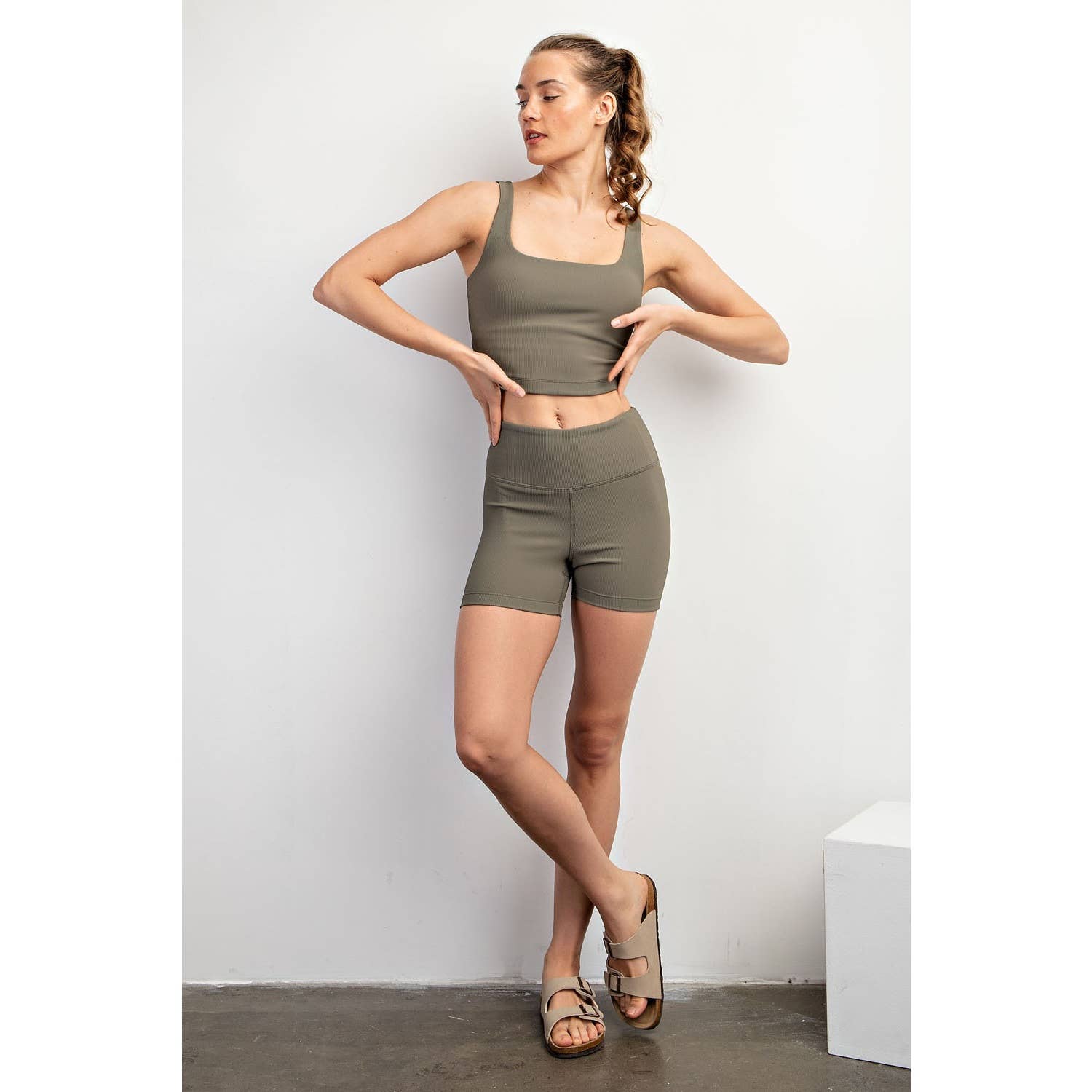 Rae Mode - Wholesale Athletic Shorts - Women's - NYLON RIB BIKER PANT WITH SIDE POCKETS16