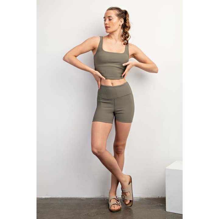 Rae Mode - Wholesale Athletic Shorts - Women's - NYLON RIB BIKER PANT WITH SIDE POCKETS16