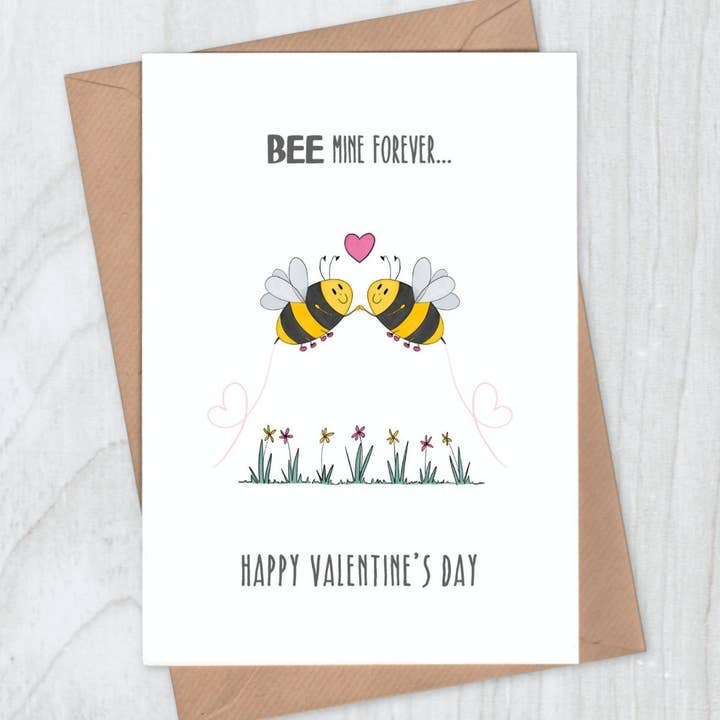 BEE Mine Forever Valentine Card for wholesale by Lou Longworth