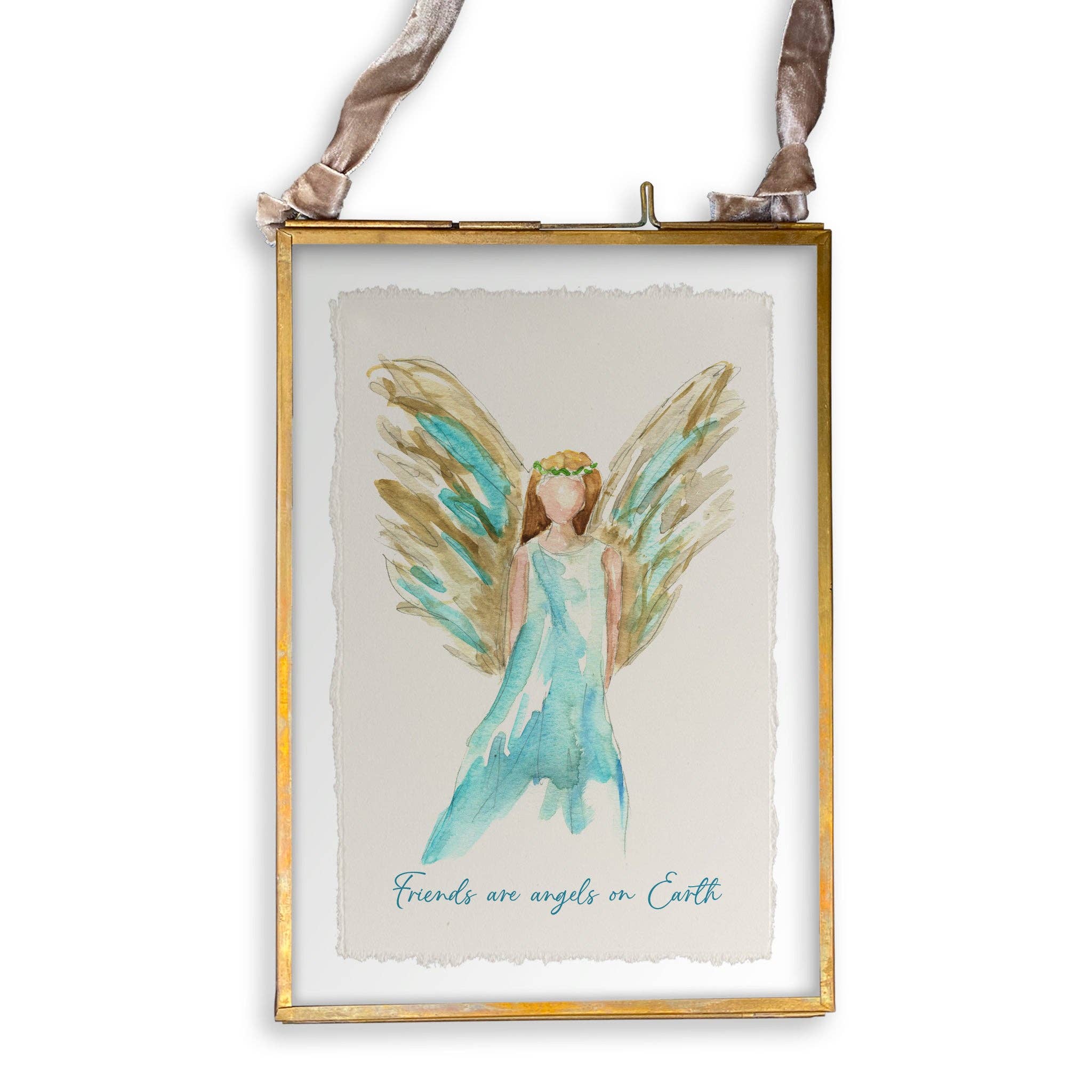 French Graffiti – Engroshandel Viskestykke – Blå himmelsk engel med venners citat13