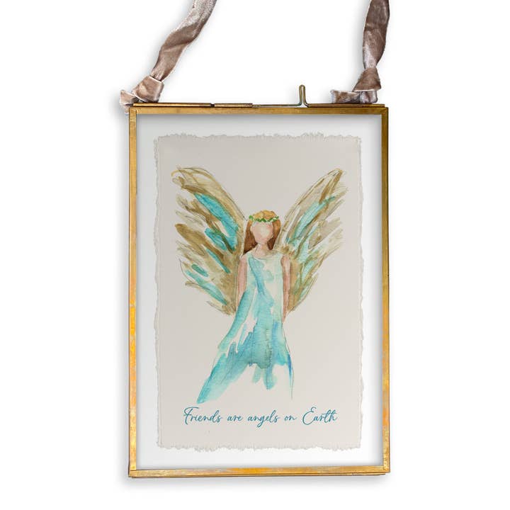 French Graffiti – Engroshandel Viskestykke – Blå himmelsk engel med venners citat13