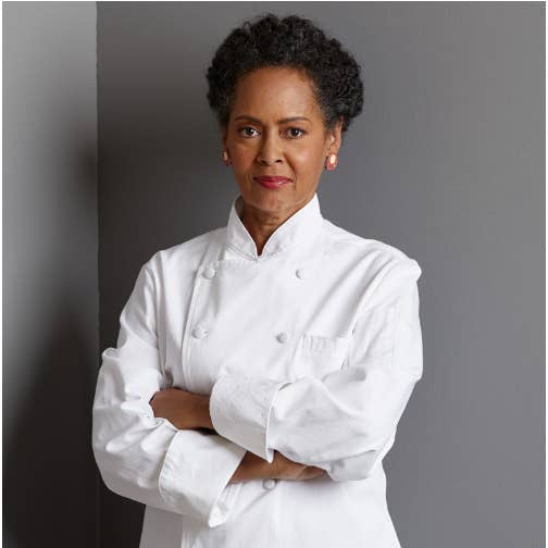 Manteau de chef en coton sergé pour femmes, paquet de 2 pour la vente par Rifz Textiles Inc