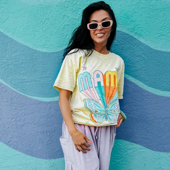 Banana Butterfly Mama Tee for wholesale on Faire2