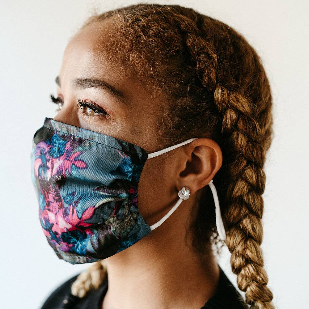 Soul Perch – wholesale Icke-medicinsk engångsmask – Blommig Satin ansiktsmask6