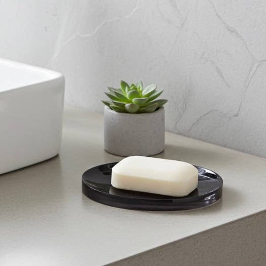 Porte-savon ovale moderne noir pour la vente par Smoke Ring Shop