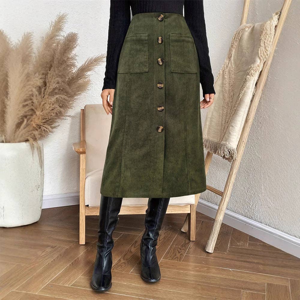 Utility Midi Skirt Women Military Green N5A299 for wholesale on Faire2