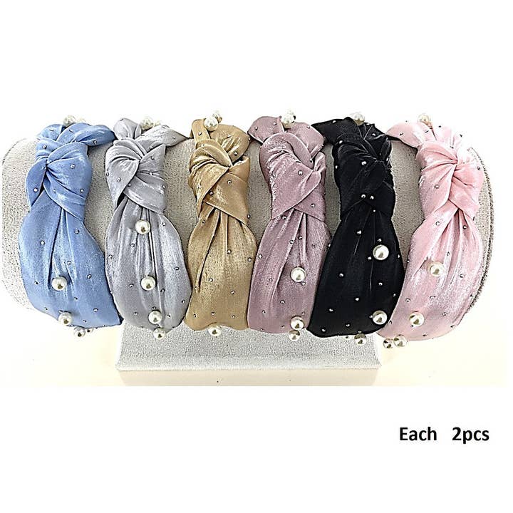 Atlas Fashion - Vendita all'ingrosso Fascia per capelli - Donna - Fascia in Chiffon con Riflessi Perlati1