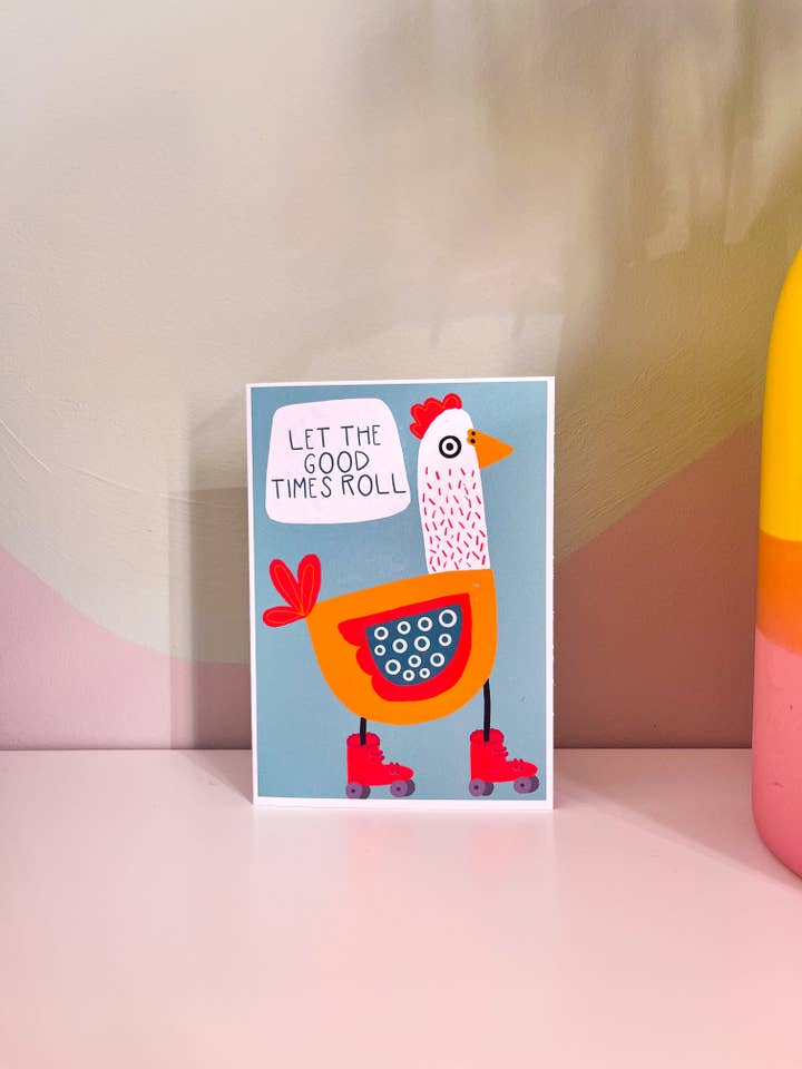 GOOD TIMES ROLL biglietto di auguri, bundle, blumelishop, blümeli per la vendita all'ingrosso da parte di Blümeli Shop