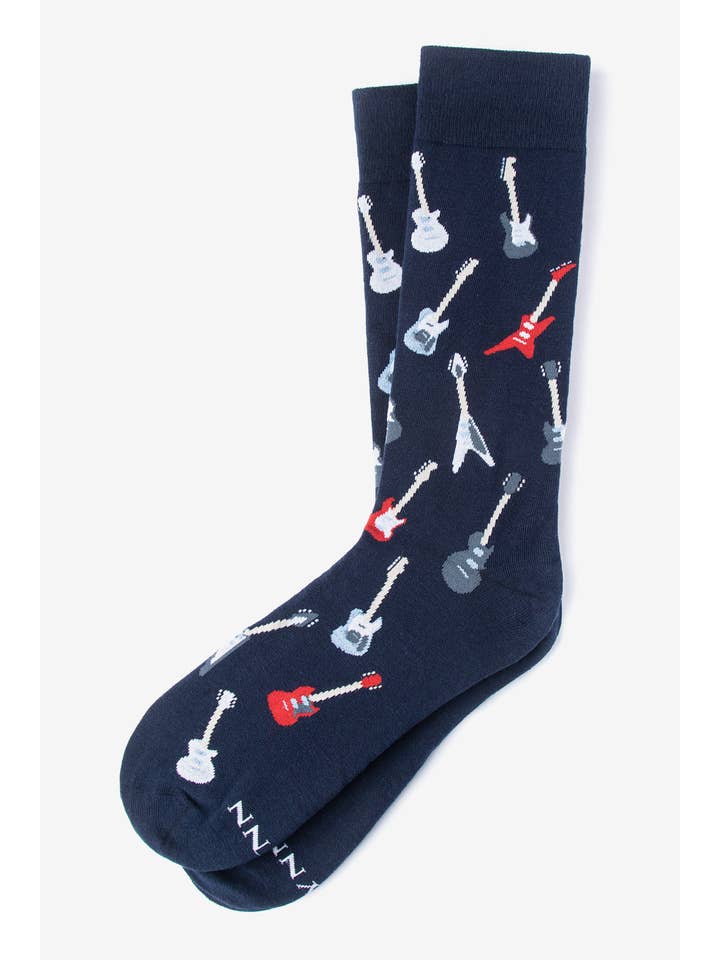 Alynn - Wholesale Socks - Men's - Born to Shred -Electric Guitar Carded Cotton Sock1