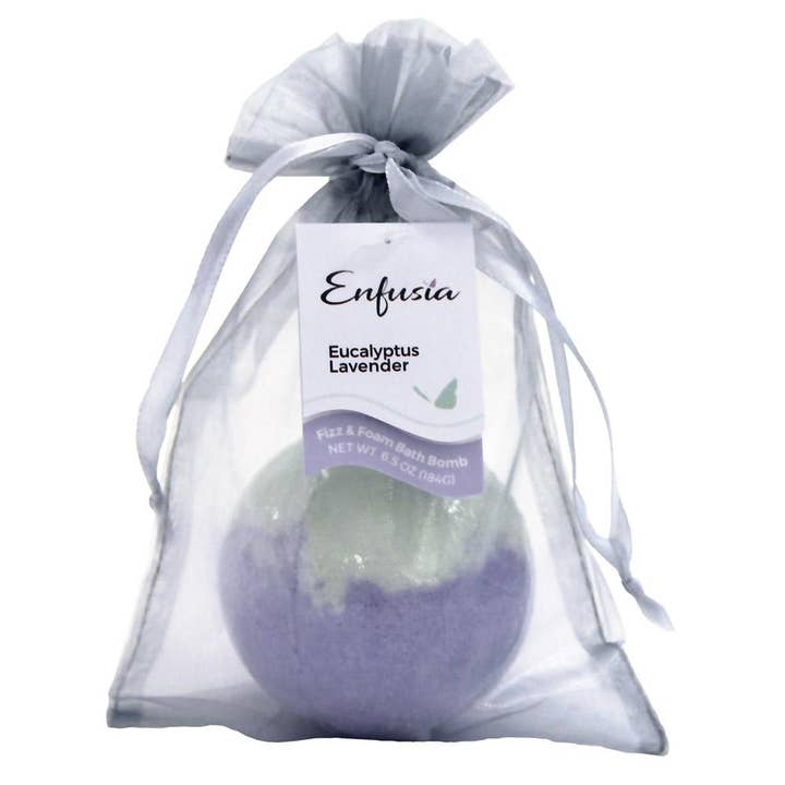 Fizz & Foam Handmade Bath Bomb 6.5oz - Eucalyptus Lavender for wholesale by Enfusia