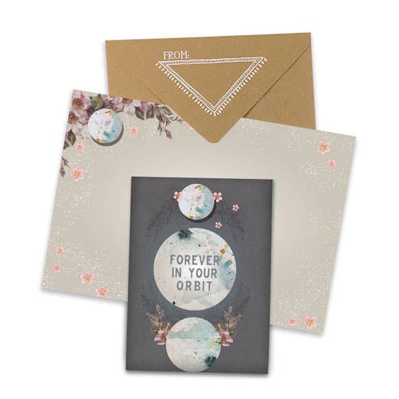 Mini Greeting Card, Orbit Mini Greeting Card, Orbit