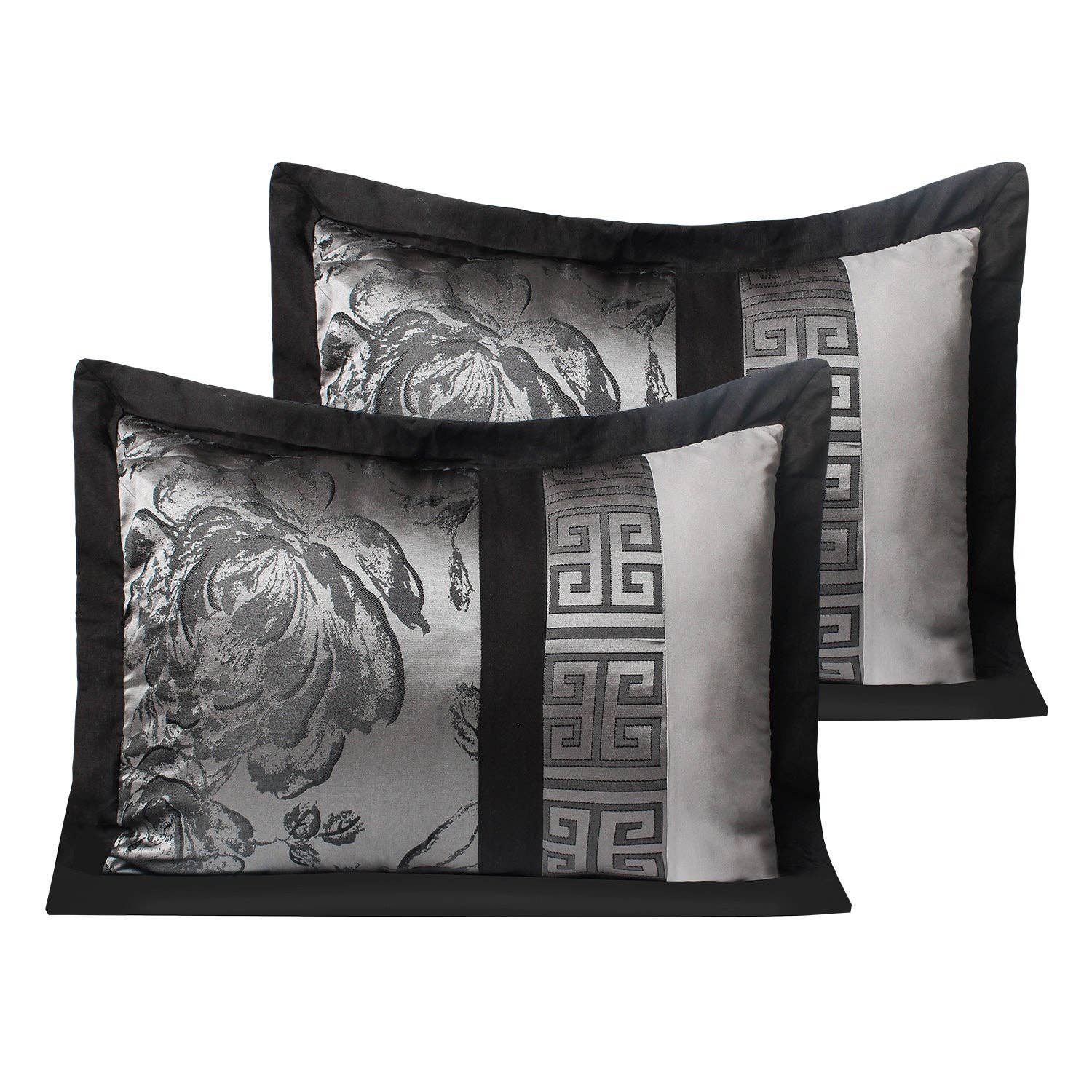 HIG - Wholesale Bedding Set - 8 Piece Jacquard Fabric Patchwork Comforter Set Bed In A Bag-Tang5