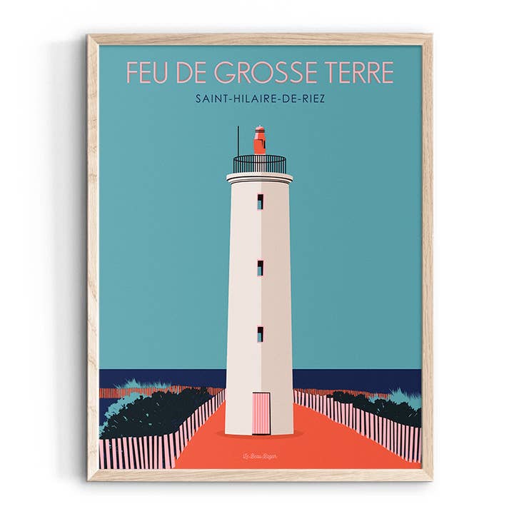 Affiche SAINT-HILAIRE-DE-RIEZ Feu de Grosse Terre pour la vente par Le Beau Bazar