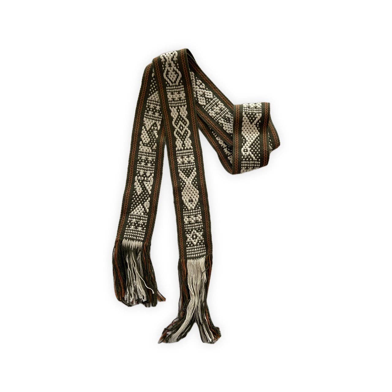 Gracias MX – wholesale Belt – Women's – Hand woven belt in olive, ochre and natural shades2