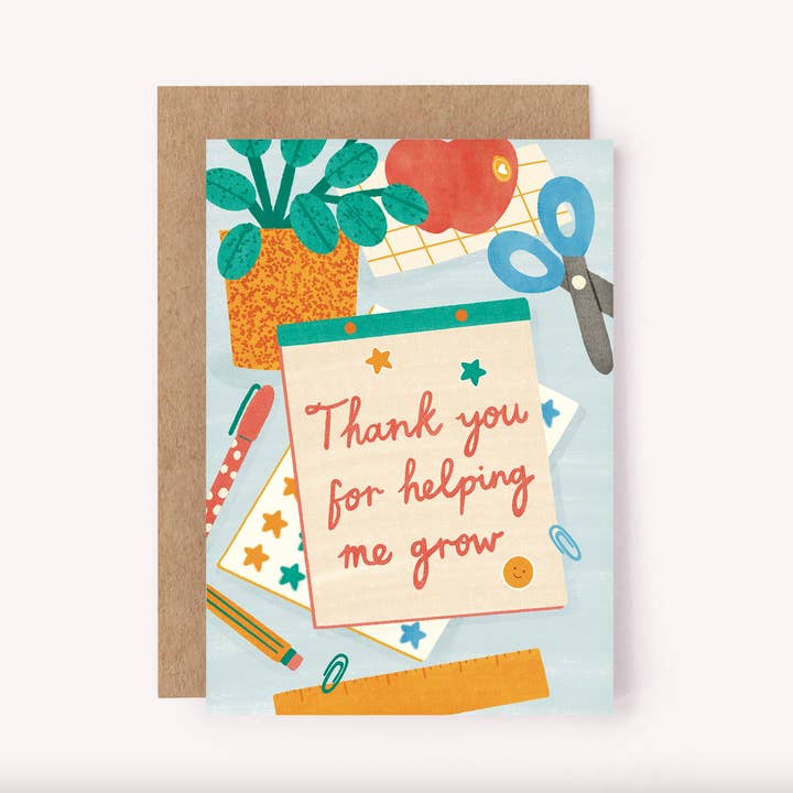 Lauren Sissons Studio - Vente Cartes de remerciements - Carte de remerciement pour professeur - Appréciation, mentor, coach, croissance