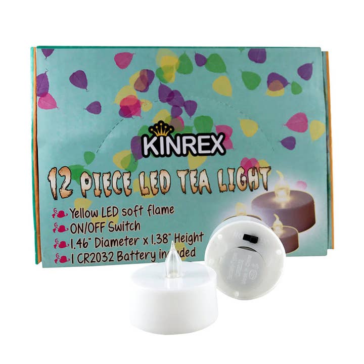 KINREX - Vendita all'ingrosso Candela senza fiamma - Candele Tealight senza fiamma - Candele votive a led