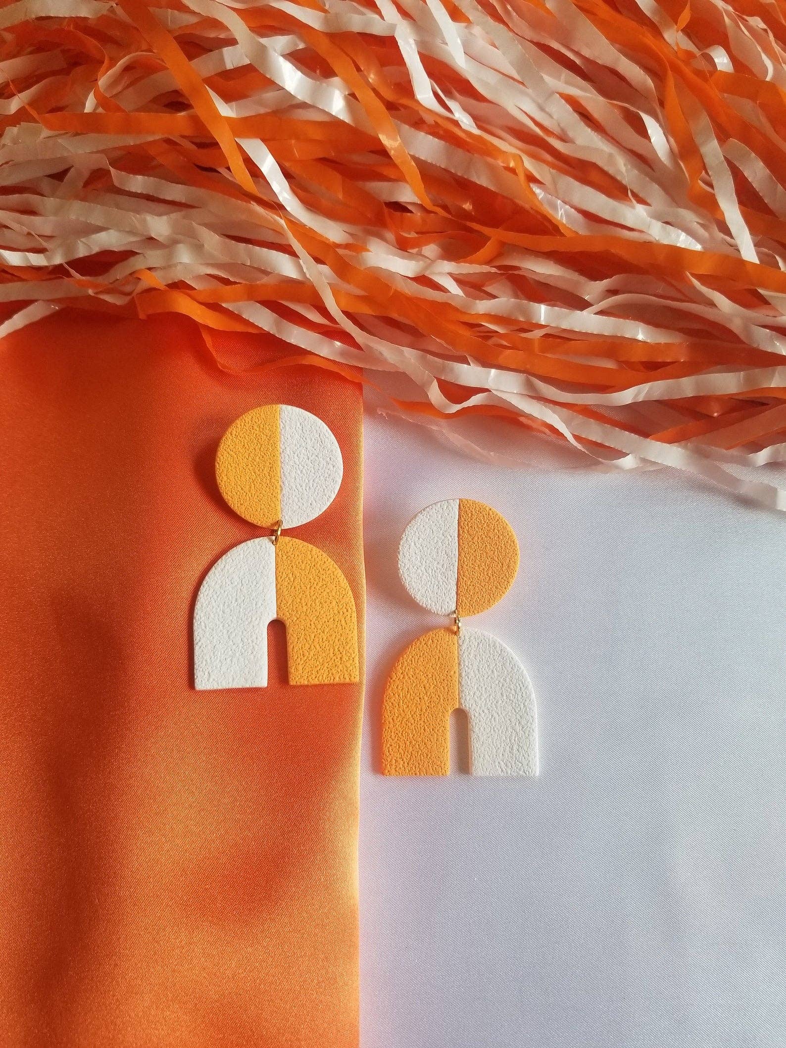 That Clay Girl Co. - Wholesale Dangle Earrings - Polymer Clay Earrings | Two Tone Earrings | UTK | Vols5