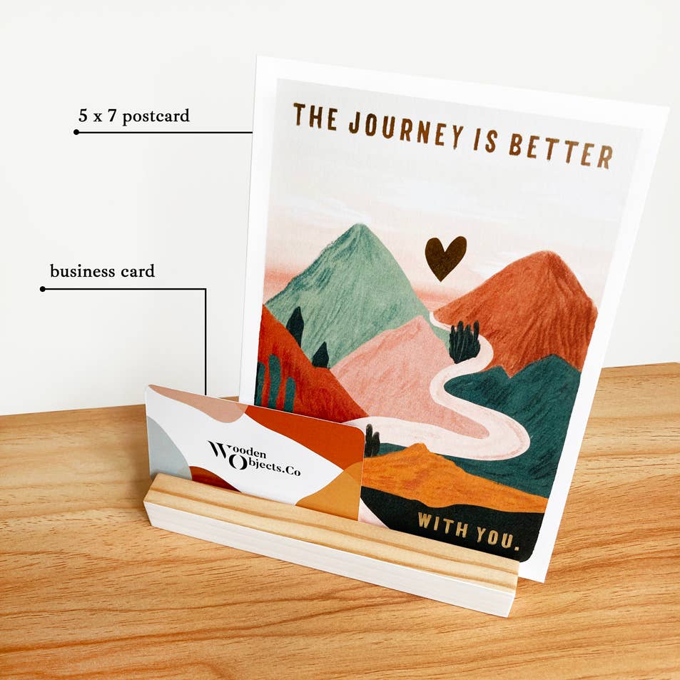 Wooden Objects Co - Wholesale Picture Frame Stand - Black Bar Photo Holder Stand, Wooden Picture Card Holder4