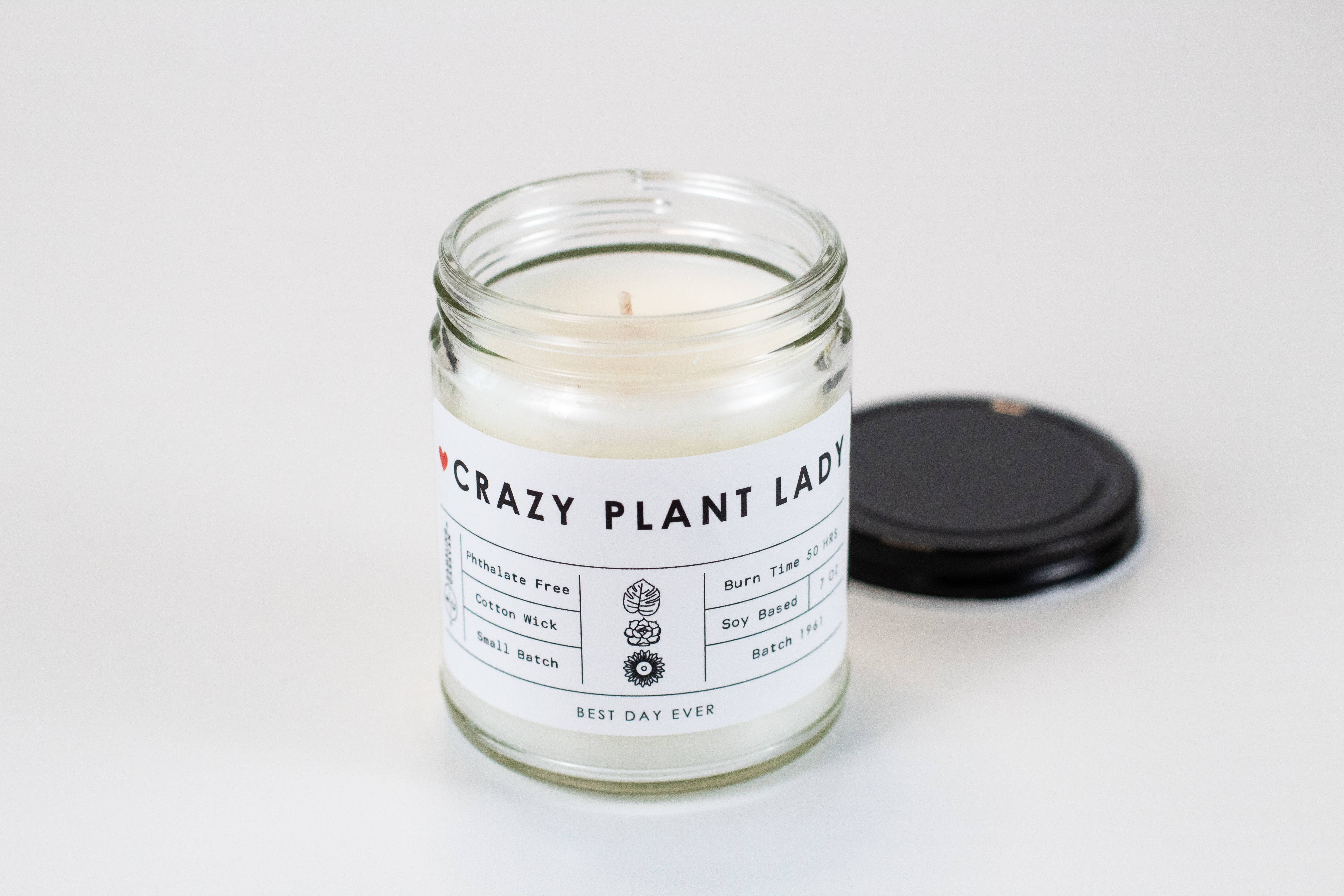 Rambling Caravan - Wholesale Jar/Filled Candle - Crazy Plant Lady Candle5