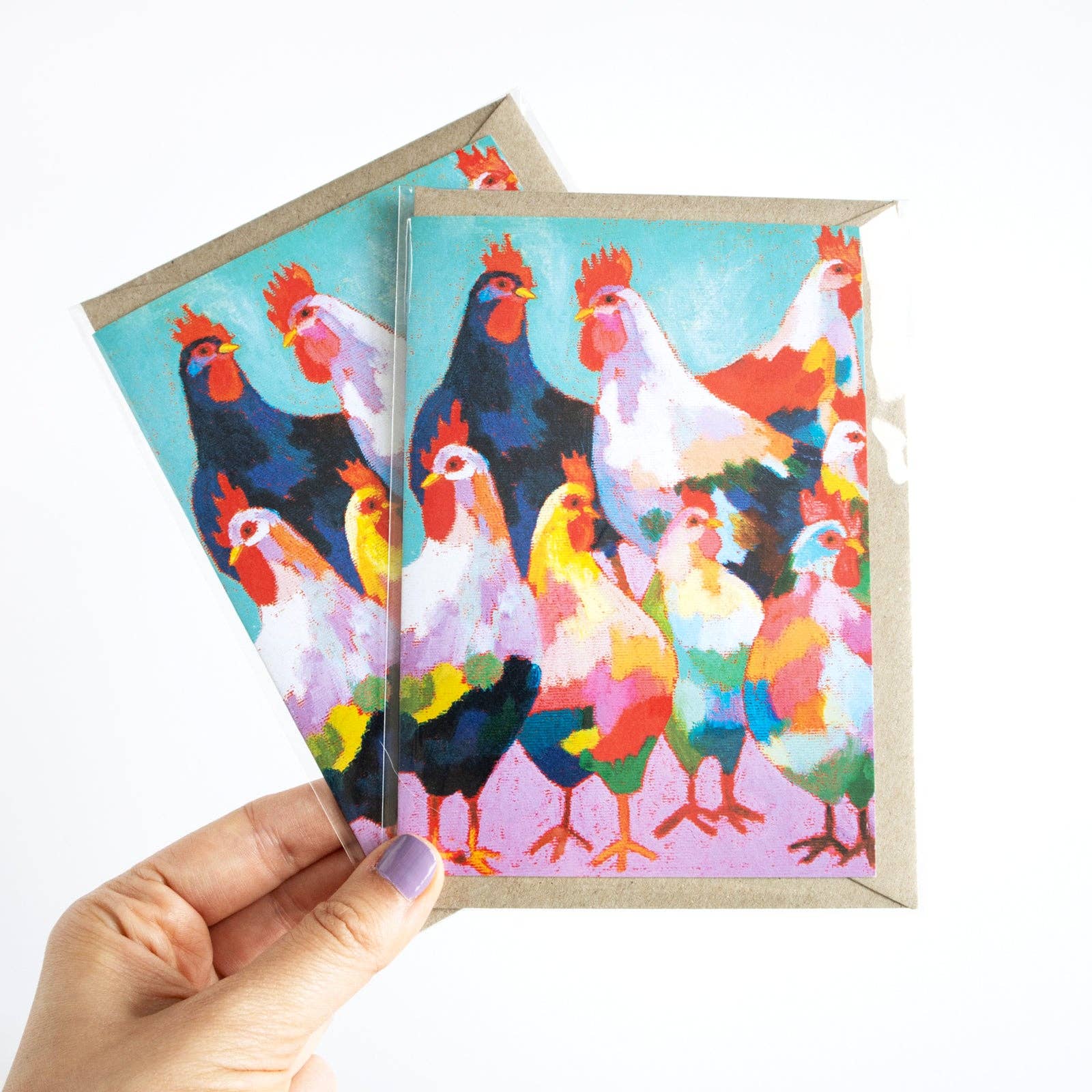 Julia Ockert - Wholesale Everyday greeting card - Happy Chickens Greeting Card1