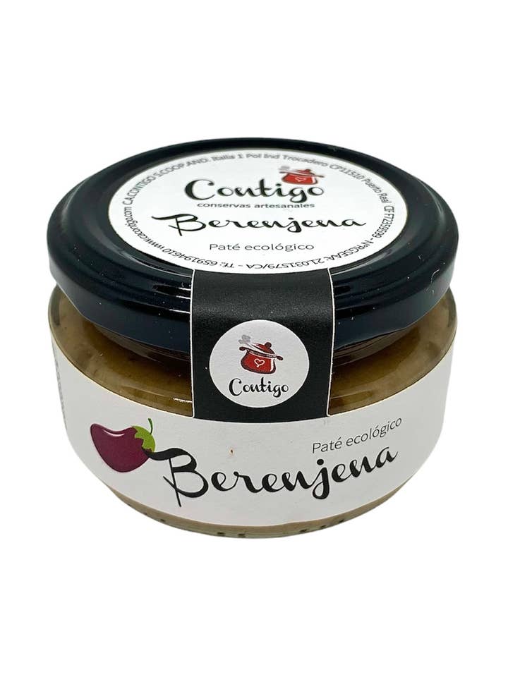 Biologische auberginepatƩ 120g voor wholesale door ConservasContigo
