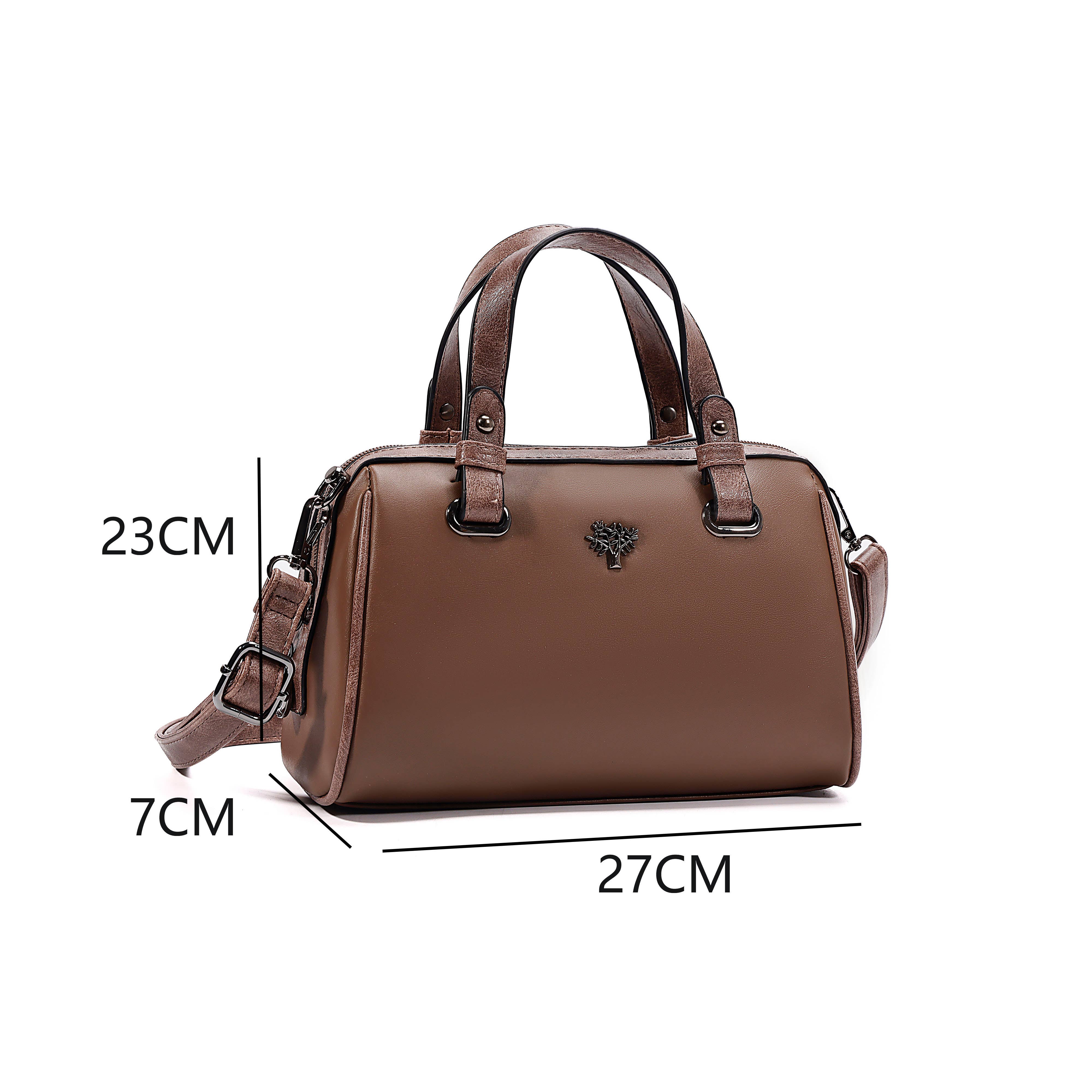 Superbia – wholesale Top handle bag – women's – Superbia Bauletto Bag with Tree Life Badge Gunmetal Hardware10