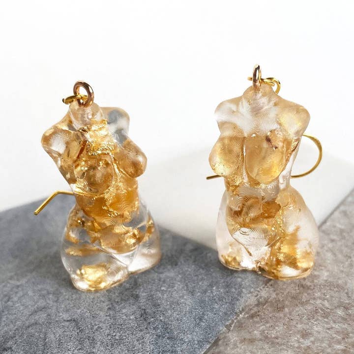 Solilo & Co - Vente Boucles d'oreilles pendantes - Boucles d'oreilles Déesse Curvy et Grande Taille0