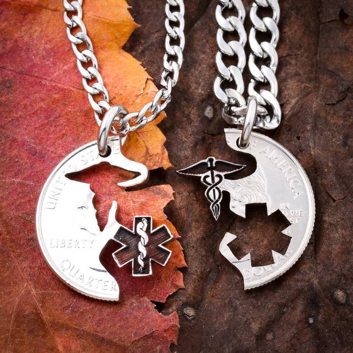 Professionisti sanitari infermieri EMT Coppia BFF Gioielli moneta per la vendita all'ingrosso da parte di NameCoins