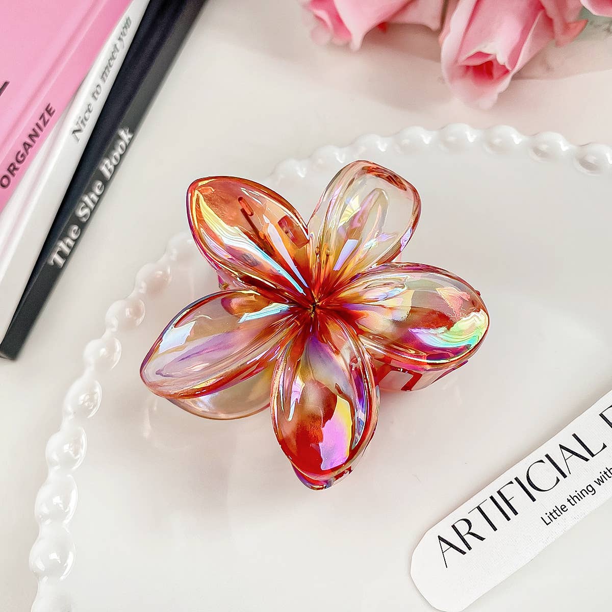 Little Trendy - Wholesale Hair Clip - Women's - Colorful Flower hair claw Clip summer flower hair clip4
