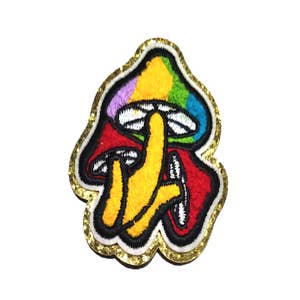 Super Mushroom Embroidered IRON ON PATCH - FREAKY SHOP WORLD